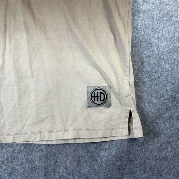 Harley Davidson Polo Shirt Large Ombré Brown Pullover Motorcycle Embroidered - Picture 5 of 12